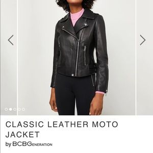 bcbgeneration leather jacket 100% lamb